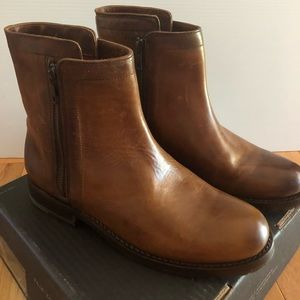 Frye short double zip boots